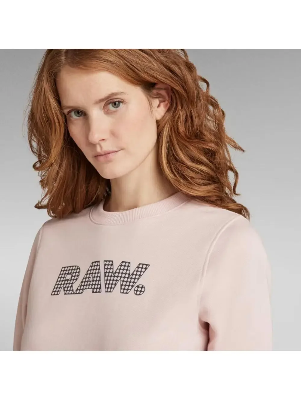 NWT G-Star RAW Anglaise Graphic Crewneck Sweatshirt Womens Pink Small $110 MSRP - Picture 5 of 8